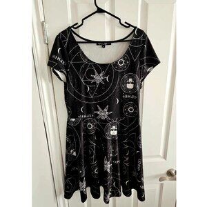 Hell Bunny/Spin Doctor Alchemy Skulls and Pentagrams Dress XL/2XL